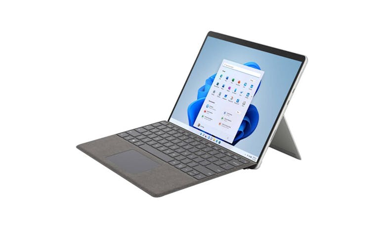 Surface Pro 8 i7-1185G7 16GB RAM 1TB SSD 13" Tablet – Platinum (EEB-00012) - Side View