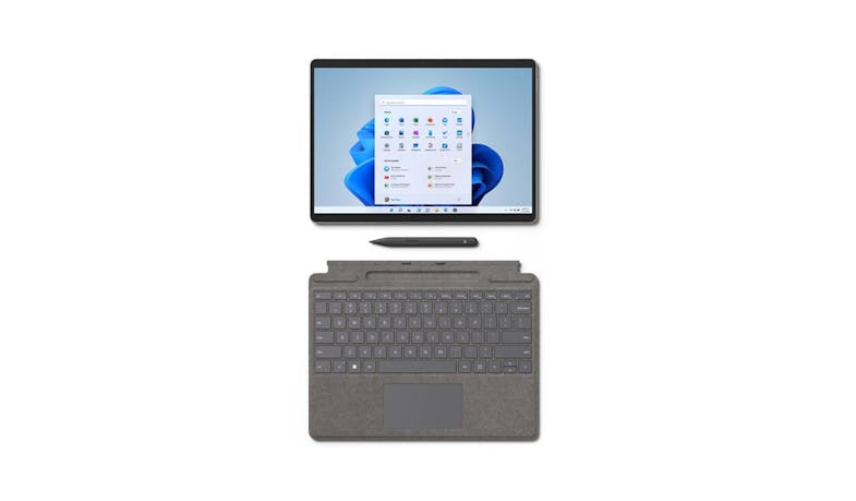 Surface Pro 8 i7-1185G7 16GB RAM 1TB SSD 13" Tablet – Platinum (EEB-00012) - Top View