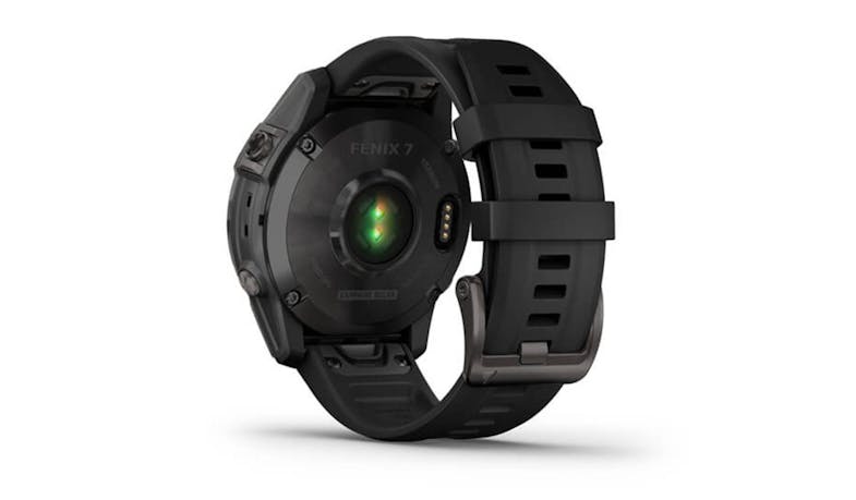 Garmin Fenix 7 Sapphire Solar 47mm Smartwatch - Carbon Gray DLC Titanium with Black Band (IMG 4)