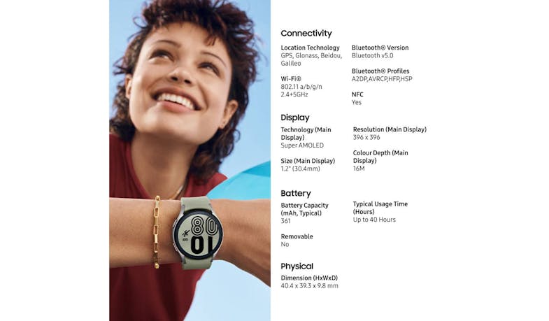 Samsung Galaxy Watch4 LTE 40mm Smart Watch - Aluminium Black (IMG 7)