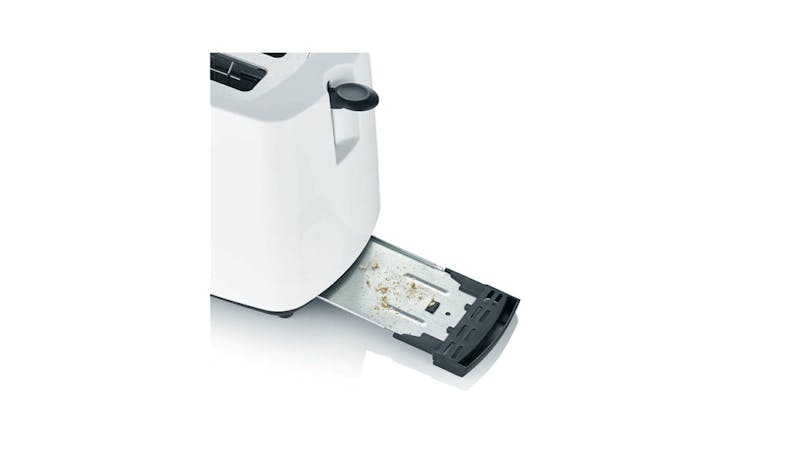Severin AT 2286 Automatic Bread Toaster with Bun - White (Side View)