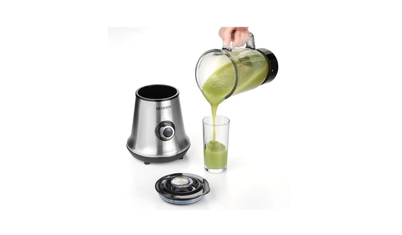 Severin SM 3734 Glass Jug Blender Mixer Stainless Steel (Side View)
