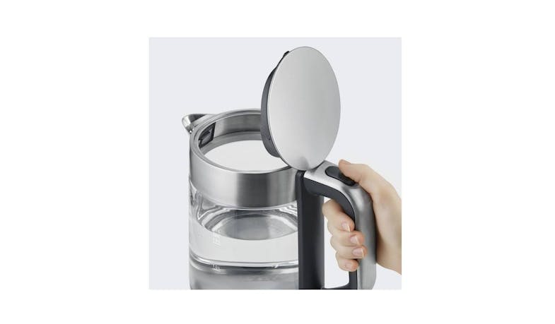 Severin WK 3420 Kettle Glass - Black / Stainless Steel (Top View)