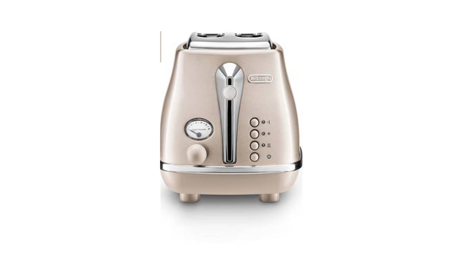 Delonghi Icona Metallics 2 Slice Toaster Champagne Beige