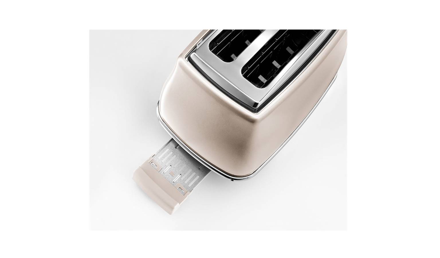 Delonghi Icona Metallics 2 Slice Toaster Champagne Beige