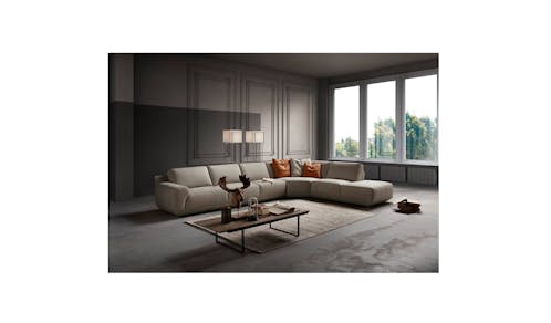 Artu Italian Made Full Leather 3 Seater Corner Chiase Modular Sofa - Main