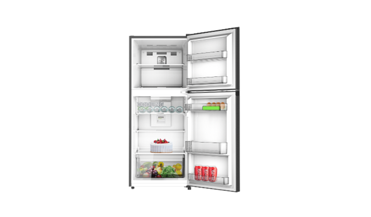 Midea 236L Inverter Quattro 2 Door Refrigerator Black (MDRT346MTB28