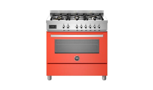 Bertazzoni Professional 90cm Freestanding Range Cooker - Orange (PRO96L1EART)