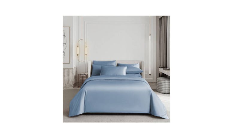 Canopy Nox Fitted Sheet Set Super Single - Blue (Main)