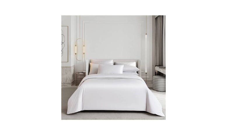Canopy Nox Fitted Sheet Set Super Single - White (Main)