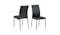Urban Demina PU leather Dining Chair - Black (Side View)