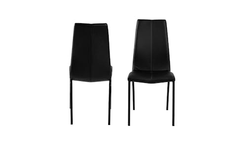 Urban Asama Pu Leather Dining Chair - Black (Main)