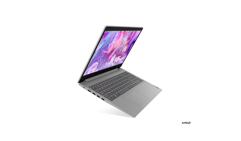 Lenovo IdeaPad 3 15ADA05 (Ryzen 5, 8GB/512GB, Windows 10) 15.6-inch Laptop - Platinum Grey (81W101T5SB) - Side View