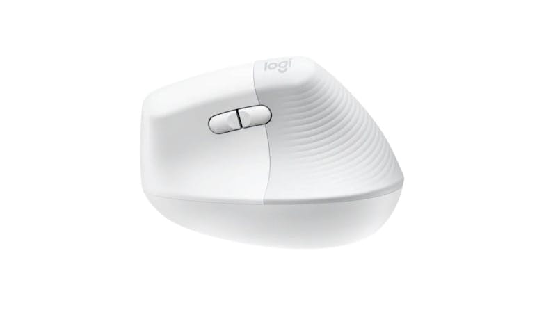 Logitech MX Vertical Advanced Ergonomic Mouse - Pale Grey (Side View)