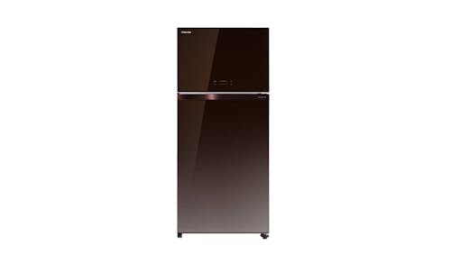 Toshiba 586L Top Mounted Freezer Refrigerator - Premium Gradation Brown (IMG 1)