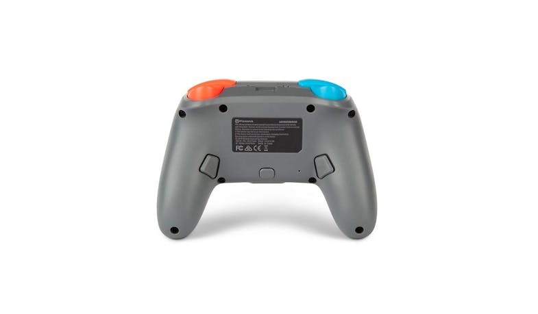 PowerA Nano Enhanced Wireless Controller for Nintendo Switch - Grey-Neon (Back View)