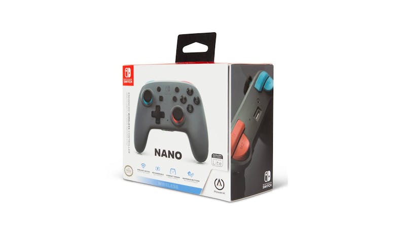 PowerA Nano Enhanced Wireless Controller for Nintendo Switch - Grey-Neon (01)