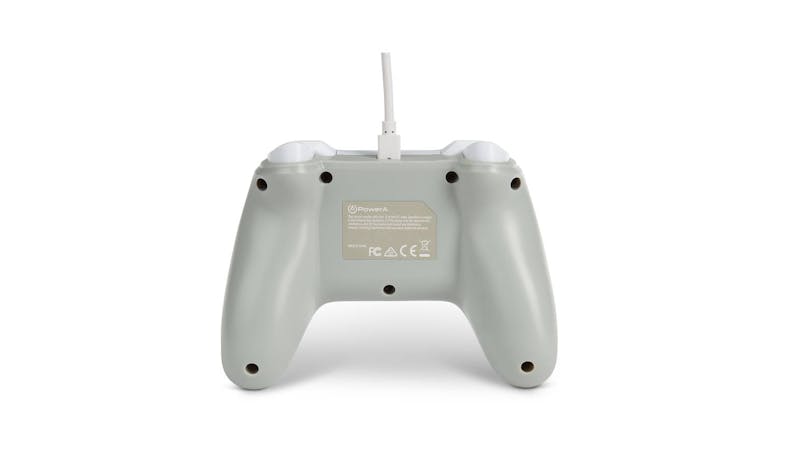 PowerA Wired Controller for Nintendo Switch - White (Back View)