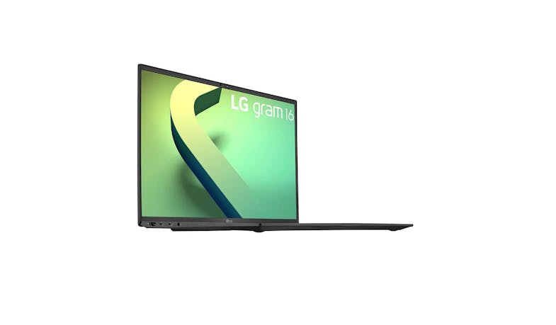 LG Gram (Core i5, 16GB/512GB, Windows 10) 16.0-inch Laptop - Obsidian Black (16Z90Q-G.AA55A3) - Side View