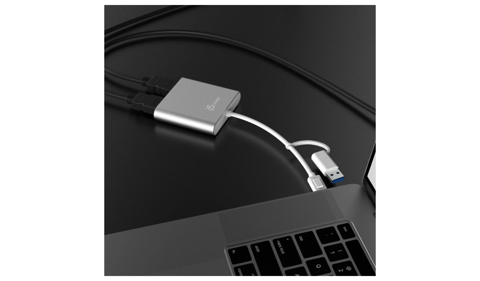 J5 USBC® to Dual HDMI™ MultiMonitor Adapter JCA365 Harvey Norman Singapore