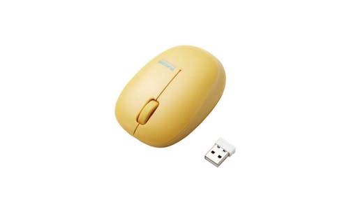 Elecom M-BL20DBSKYL  Wireless Static Sound BlueLED Mouse - Yellow