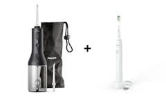 Philips Oral Kit Sonicare Cordless Power Flosser 3000 with Electric Toothbrush HX3806/33+HX3641/41