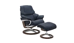 Reno Recliner Chair with Signature Base and Foot Stool