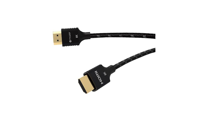 Mazer UT220 8K Ultra Display HDMI 2.1 Nylon Cable – 2 meters (Black)