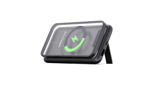 Mazer Infinite Boost Mag Stand Mini Qi Wireless 10000mAh Power Bank - Black