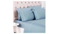 Canopy Elegant Fitted Sheet Set Queen –Sky