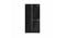 Europace 639L Premium 3 Door Side by Side Refrigerator- Glass Black