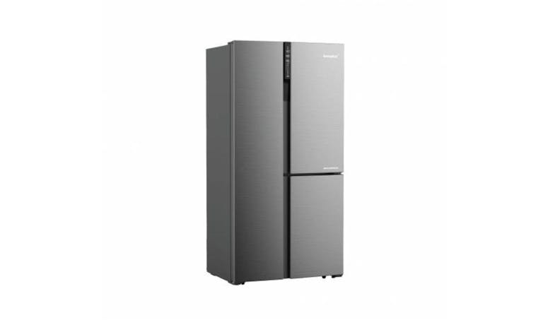 Europace 639L Premium 3 Door Side by Side Refrigerator - Gun Metal