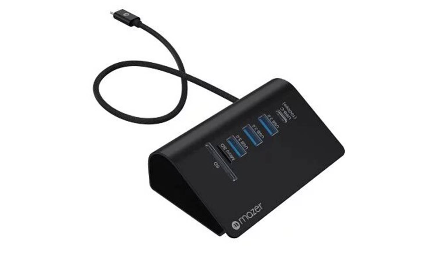 Mazer Infinite Multimedia Pro Desk 6-in-1 USB Hub 8000 - Black (MULTI8000BK)