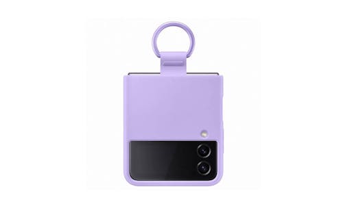 Samsung Galaxy Z Flip4 Silicone Cover with Ring - Bora Purple (IMG 1)