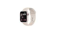 Apple Watch SE GPS + Cellular 40mm Starlight Aluminium Case with Starlight Sport Band  - Main