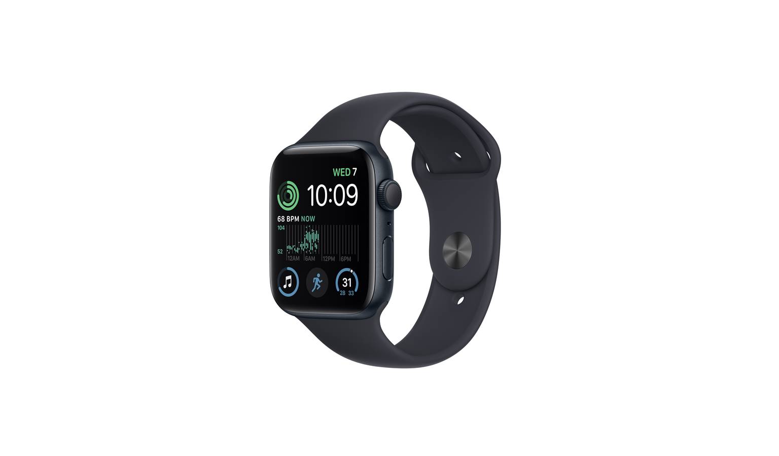 Apple Watch SE GPS 44mm Midnight Aluminium Case with Midnight