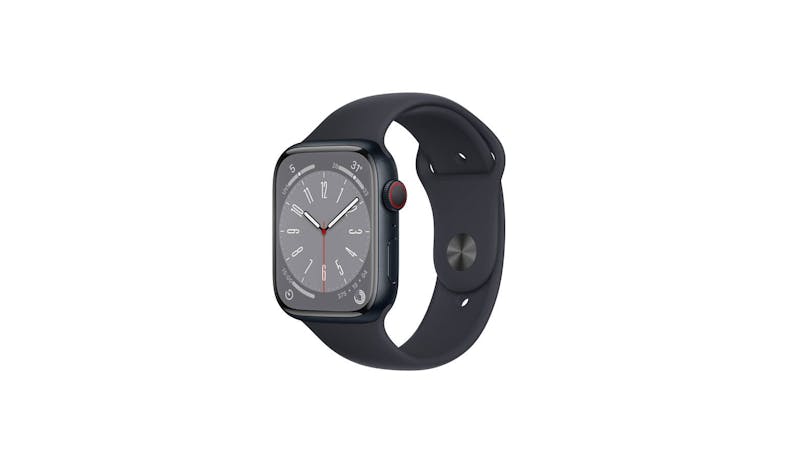 Apple Watch Series 8 GPS 41mm Midnight Aluminium Case with Midnight Sport Band  -  Main