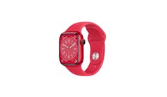 Apple Watch Series 8 GPS + Cellular 41mm (PRODUCT) RED Aluminium Case with (PRODUCT)RED Sport Band  - Main