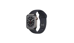 Apple Watch Series 8 GPS + Cellular 45mm Graphite Stainless Steel Case with Midnight Sport Band - Main