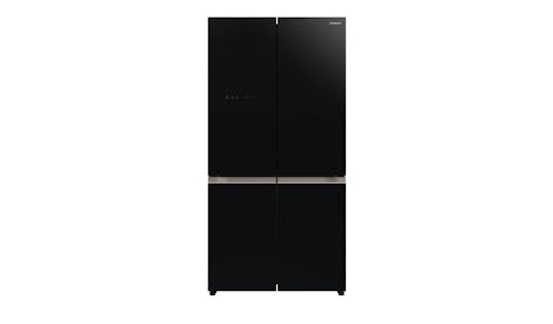 Hitachi R-WB700VMS2-GBK 645L French Bottom Freezer Deluxe 4-Door Refrigerator - Glass Black