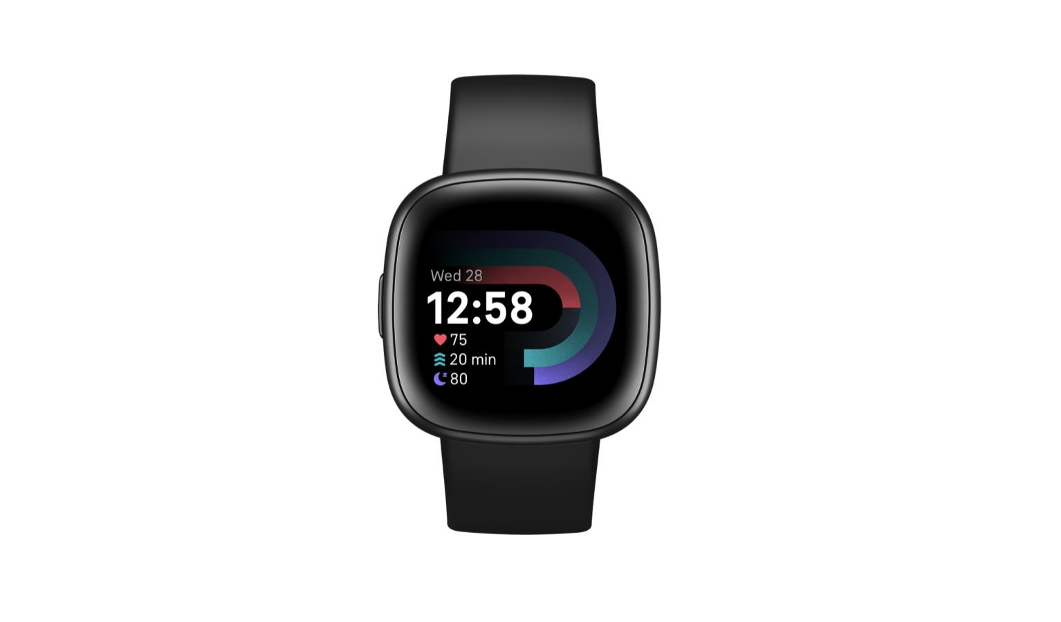 Fitbit Versa 4 Smartwatch Black Graphite Aluminium FB523BKBK Harvey Norman Singapore