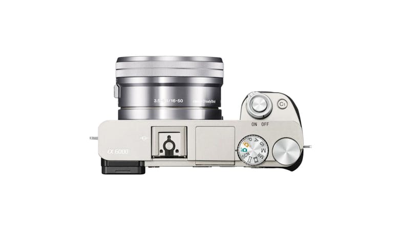 Sony Alpha 6100 APS-C Camera with 16-50mm Power Zoom Lens – White (ILCE-6100L/WAP2)