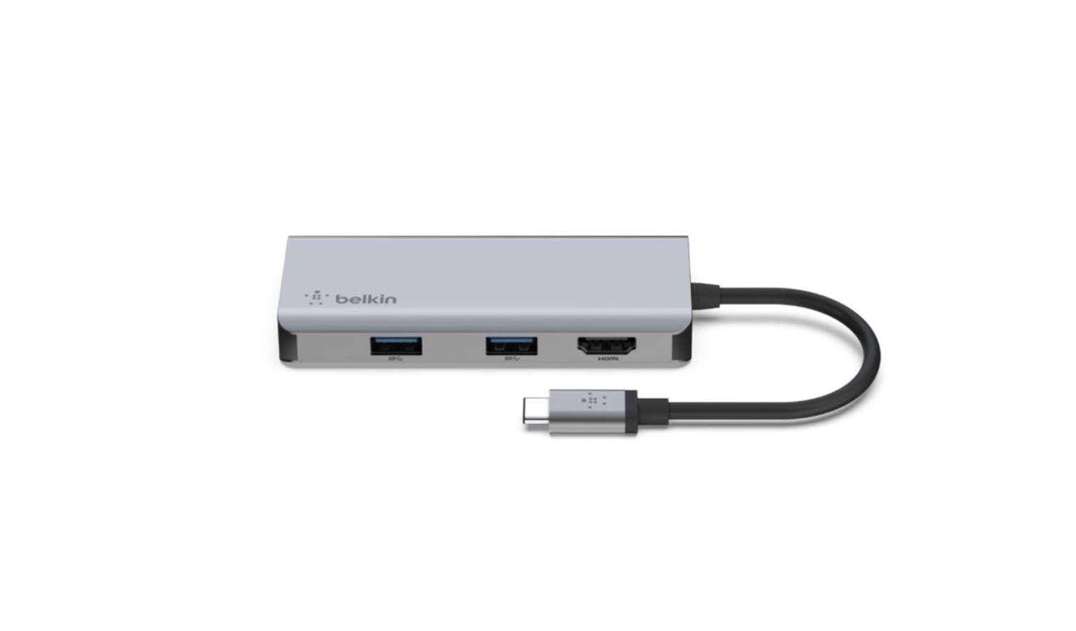 Belkin USB-C 5-in-1 Multiport Adapter Hub AVC007btSGY | Harvey Norman ...