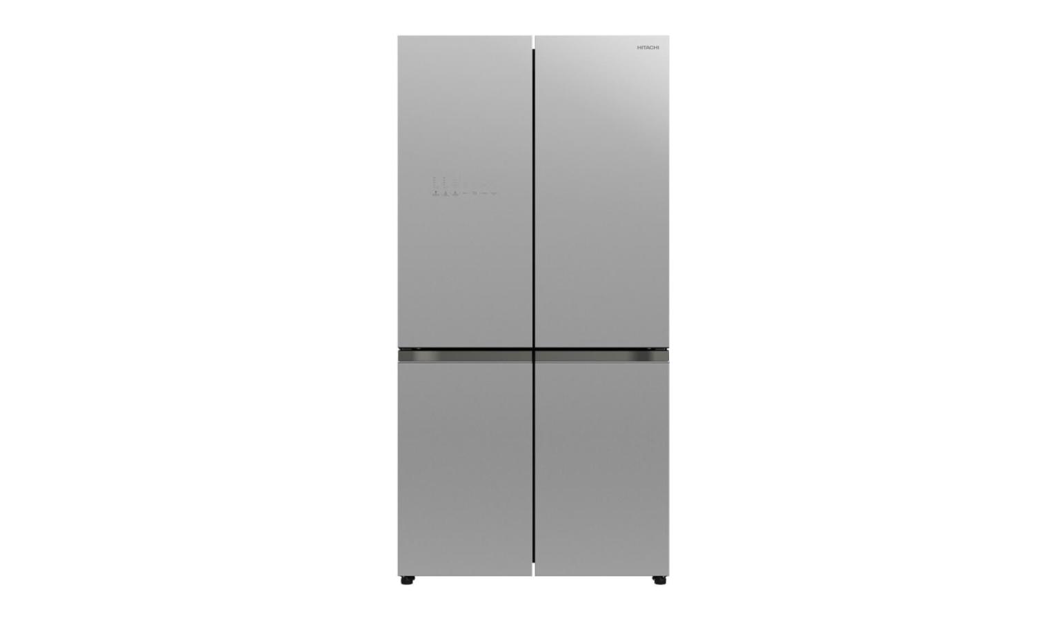 Hitachi 569L French Bottom Freezer Deluxe 4-Door Refrigerator- Glass SIlver R-WB640V0MS-GS