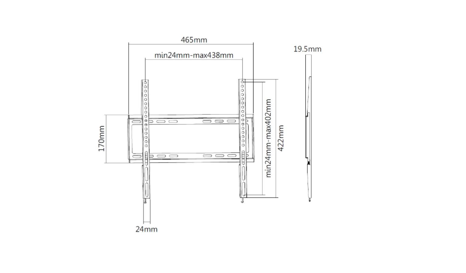 Titan Fixed 37Inch to 55Inch TV Bracket SGB401 Harvey Norman Singapore