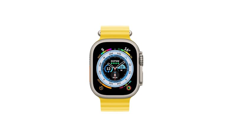 Apple Watch Ultra GPS + Cellular 49mm Titanium Case with Yellow Ocean Band (Main)