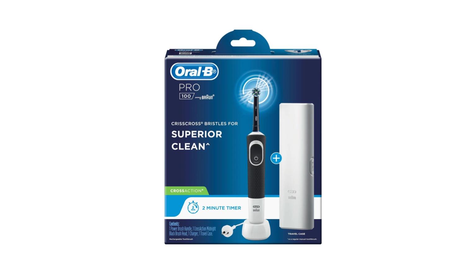 Braun Oral-B Pro 100 Cross Action Electric Toothbrush D100.513.1X ...