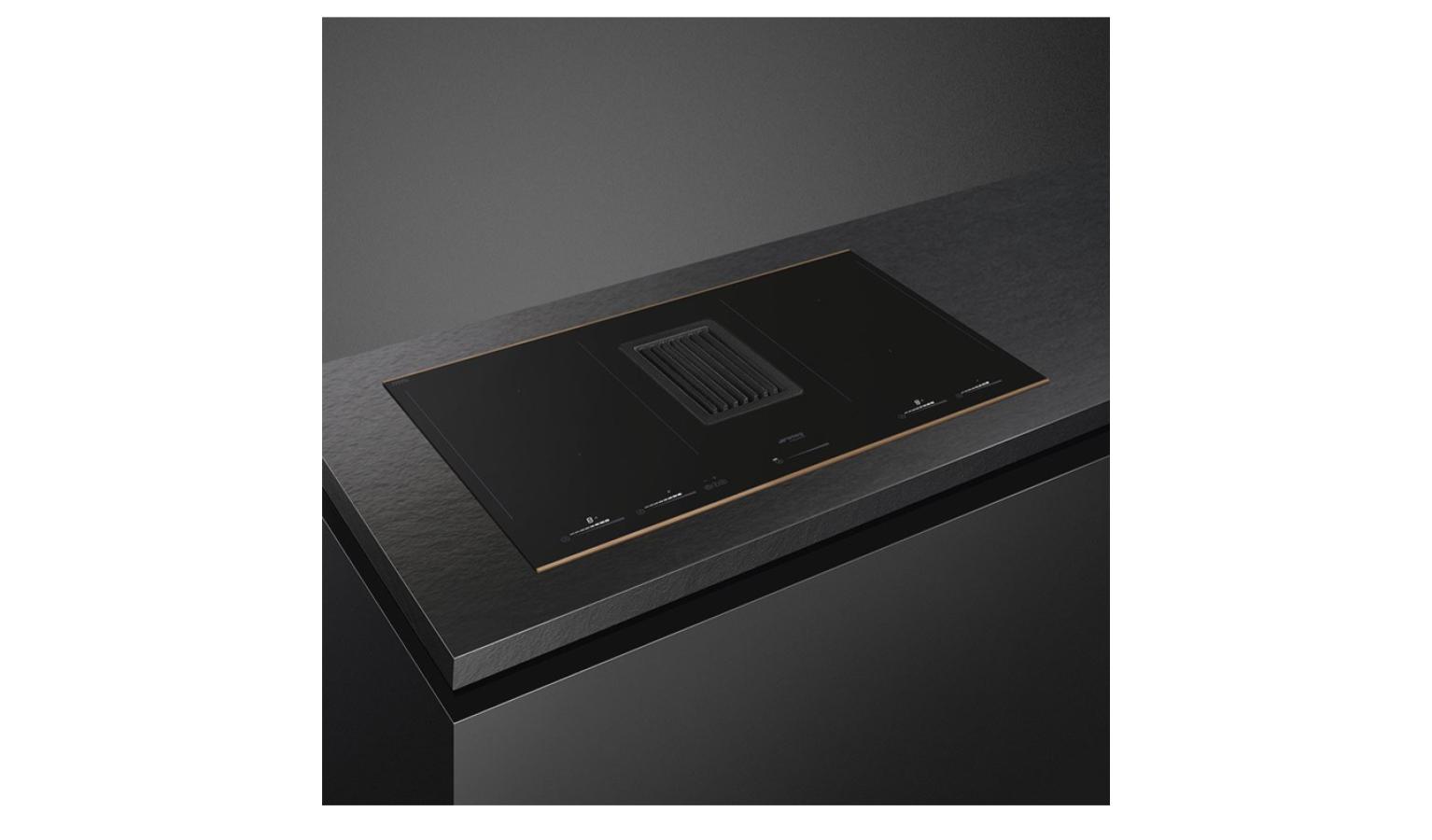Smeg 83cm Dolce Stil Novo Venting Induction Hob with Copper Trim