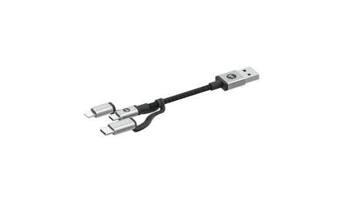 Mophie USB-A USB-C USB 3 Way Connection Cable - 1m (Black)