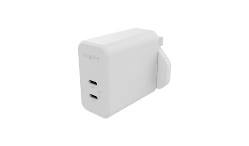 Mophie Wall Charger Adapter USB-C DUAL 67W GAN - White